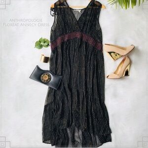 Anthropologie Floret Gypsy Shimmer Dress size 12